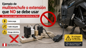 moto electrica - multienchufes que no deben usar